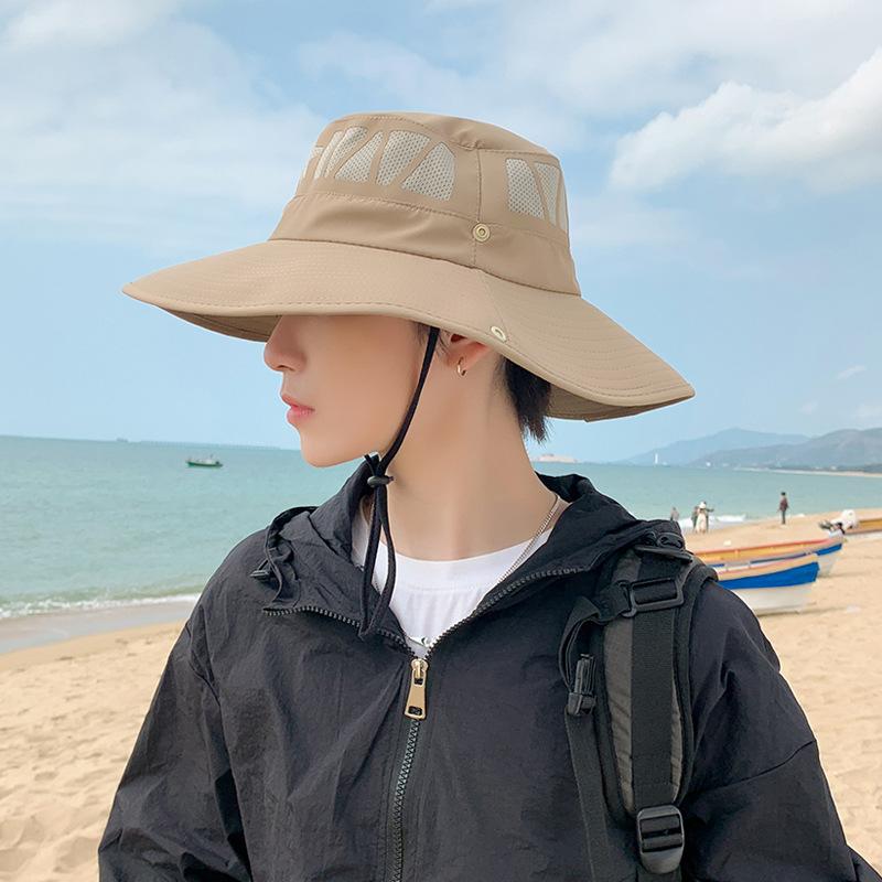 9239 spring and summer sun protection sun hat male outdoor travel mountaineering fishing sun hat big brim breathable bucket hat