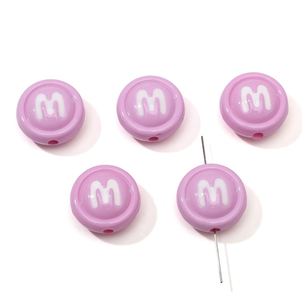 Double Sided Biscuit Charms Enamel M Drip Design for DIY Jewelry 2 or 10 Pcs