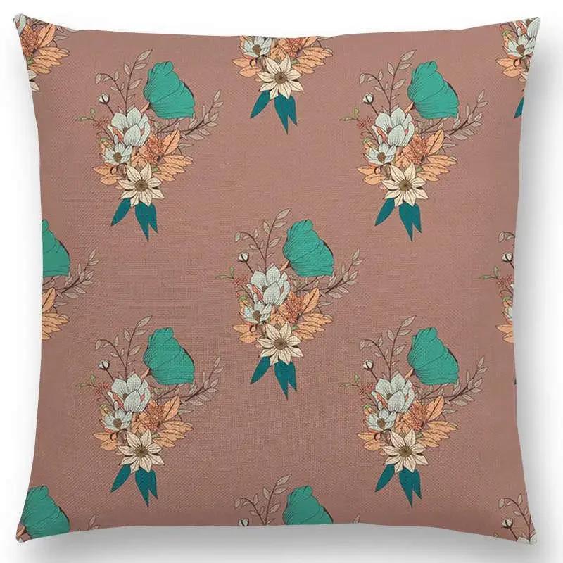 Botanical Floral And Butterfly Cushion Cover Beautiful Flowers Garden Mini Prints Home Decor Sofa Throw Pillow Case