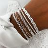 Kreuz Anhänger Vintage Mehrschichtiges Armbänder Set Für Frauen Mit Geometrischem Design Und Geschenkgebrauch