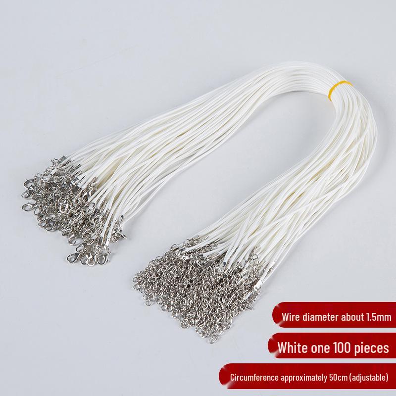 Black Leather Necklace Cord with Lobster Clasp for DIY Jewelry