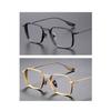 Classic Blue Ray Blocking Glasses Men Women Metal Square Anti-Blue Light Eyeglasses Ultralight Frame Eyewear