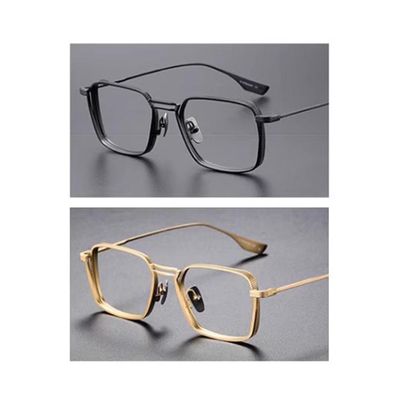 Classic Blue Ray Blocking Glasses Men Women Metal Square Anti-Blue Light Eyeglasses Ultralight Frame Eyewear