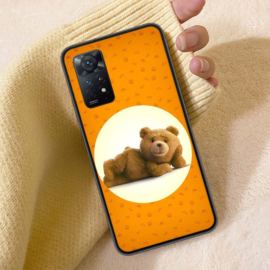 Funny And Cute Bear Phone Case For Redmi Note 13 14 15 Pro Plus 12 13C 12C 15C 9 10 10C 9T 9C 9A TPU Soft Cover Clear Cell Cases