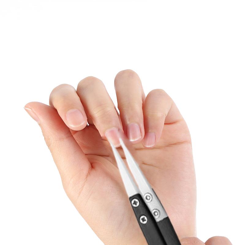 Stainless Steel Nails Shaping Tool Tweezers Nail Extension Clips For Nail Extension Nail Art Manicure