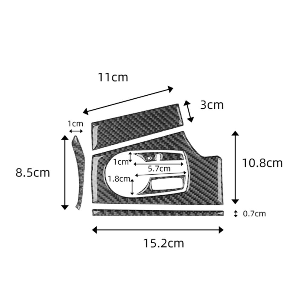 För BMW Z4 2003-2008 Kolfiber Interiör Strålkastaromkopplare Knappskydd Trim