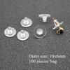 Earrings Screw Backs Anti-Pain Ear Clip Rubber Silicone Earring Back Stoppers for Stud Earrings Ear Plug Blocked Caps DIY Making