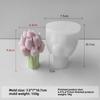 New 3D Tulip Candle Molds Easily Demold Plaster Mold Flower Soap Mold Flexible Soft Silicone Resin Crafts Mold DIY Wedding Decor