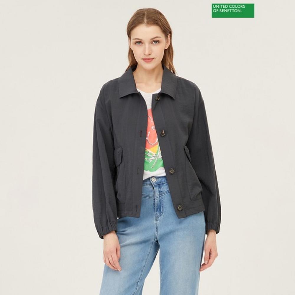 

[Benetton] Джемпер с вышитыми нашивками Benetton Bajp55431 KA_khaki/42