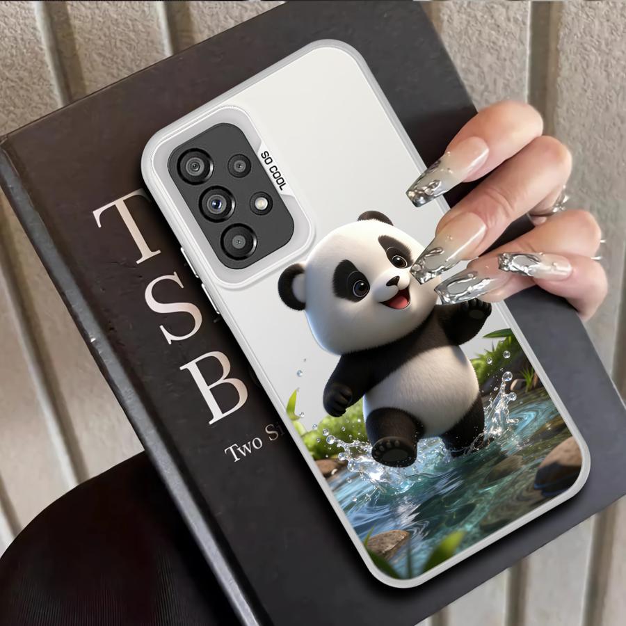 Chubby Panda Case for Samsung Galaxy A10 A20 A50 A54 A56 A51 A52 A72 A03 A06 A07 A71 A04 A05 Back Phone Cover