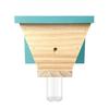 Wood Carpenter Bee Trap Outside Natural Wood Boring Bee Trap Weather-proof House Shape Outdoor Hanging Bee Catcher Decoration