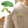 Lightweight Clothes Pin 1/2Pcs Caterpillar Brooch with Magnetic Leaf Base 3D Worm Lapel Women Decorative Pin Accessory for Clothing Bags Hats