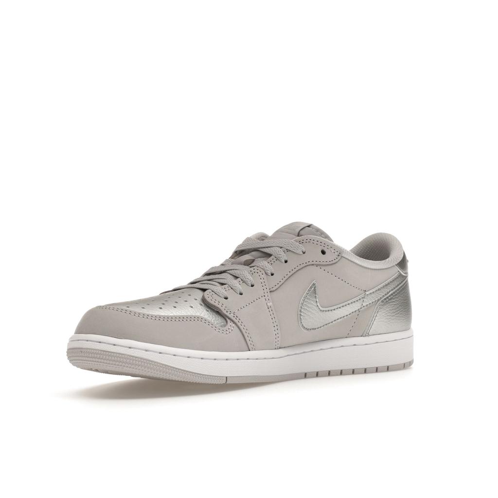 Air Jordan 1 Retro Low OG Metallic Silver Men Sneakers Grey Neutral-Grey White CZ0790-002