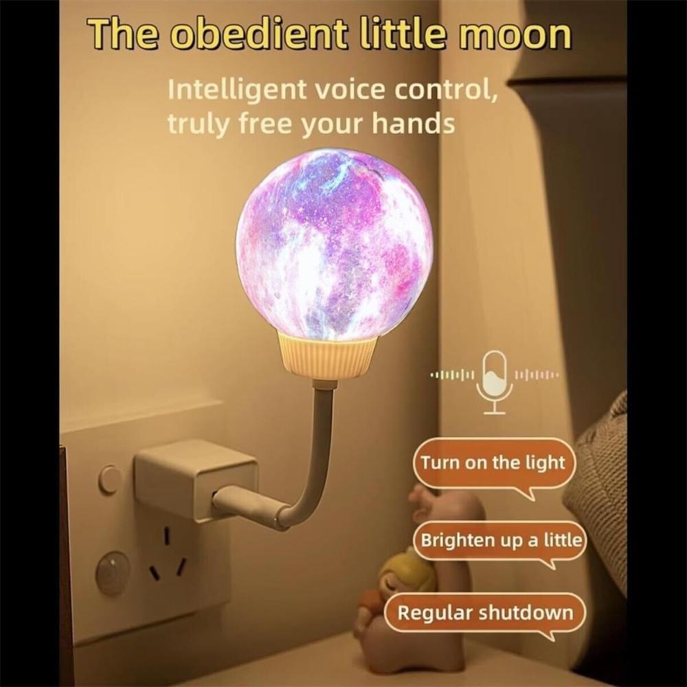 3 Lighting Modes Smart Moon Lamp Can Be Timed Night Light Fashion Bedside Lamp