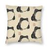 Matsumoto Hoji Frog Square Pillowcase Polyester Linen Velvet Printed Zip Decorative Pillow Case Room Cushion Cover