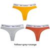 3Pcs Women Seamless Cotton Thongs Panties Letter Wide Belt G-string Low Waist Briefs Underwear