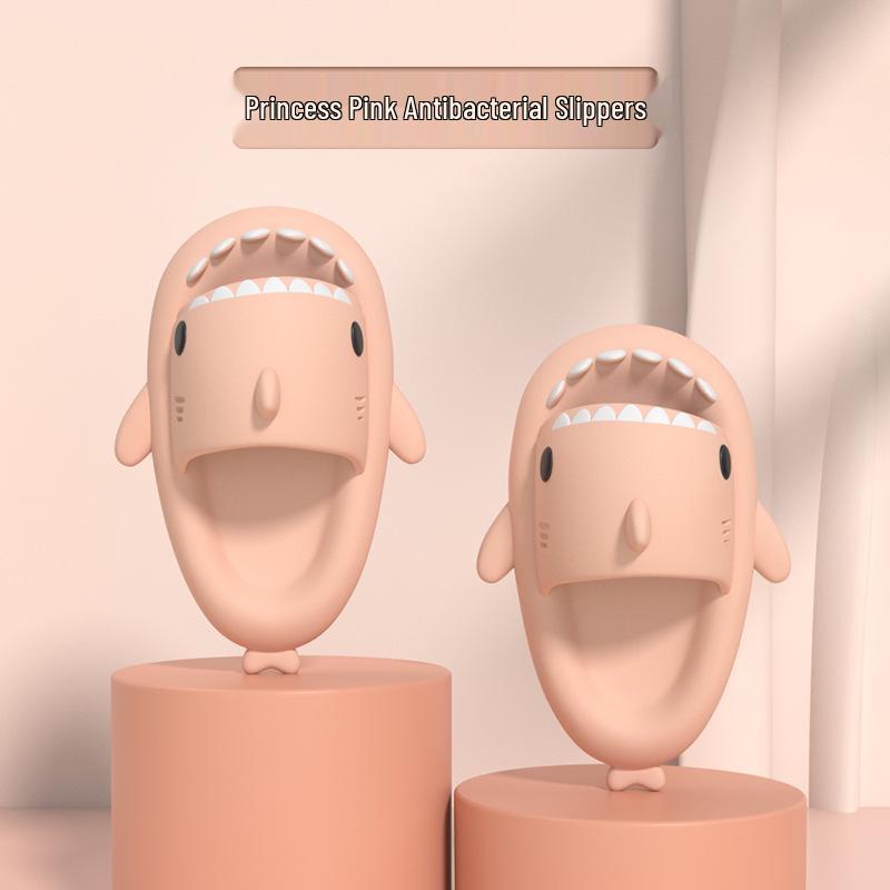 4cm Thick Sole Shark Slippers: Fun Cartoon EVA Slippers for Women, Men & Kids - Unique Stepping Sensation