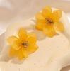 Acrylic Flower Stud Earrings for Women - Lightweight Trendy Jewelry for Daily Wear