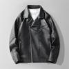 High-end locomotive clothing spring and autumn new leather jacket men's fashion trendy brand locomotive leather jacket youth handsome jacket