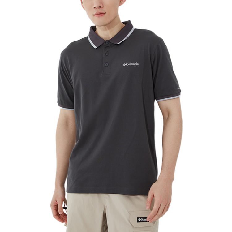 Columbia Moisture-Wicking Quick-Dry Breathable Short Sleeve Polo Shirt Men tops Black AE0412-012