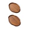 Natural Wood Serving Tray Multipurpose Fruit Dish Utensils Holder Platter For Kitchen Dining Room And Living Area