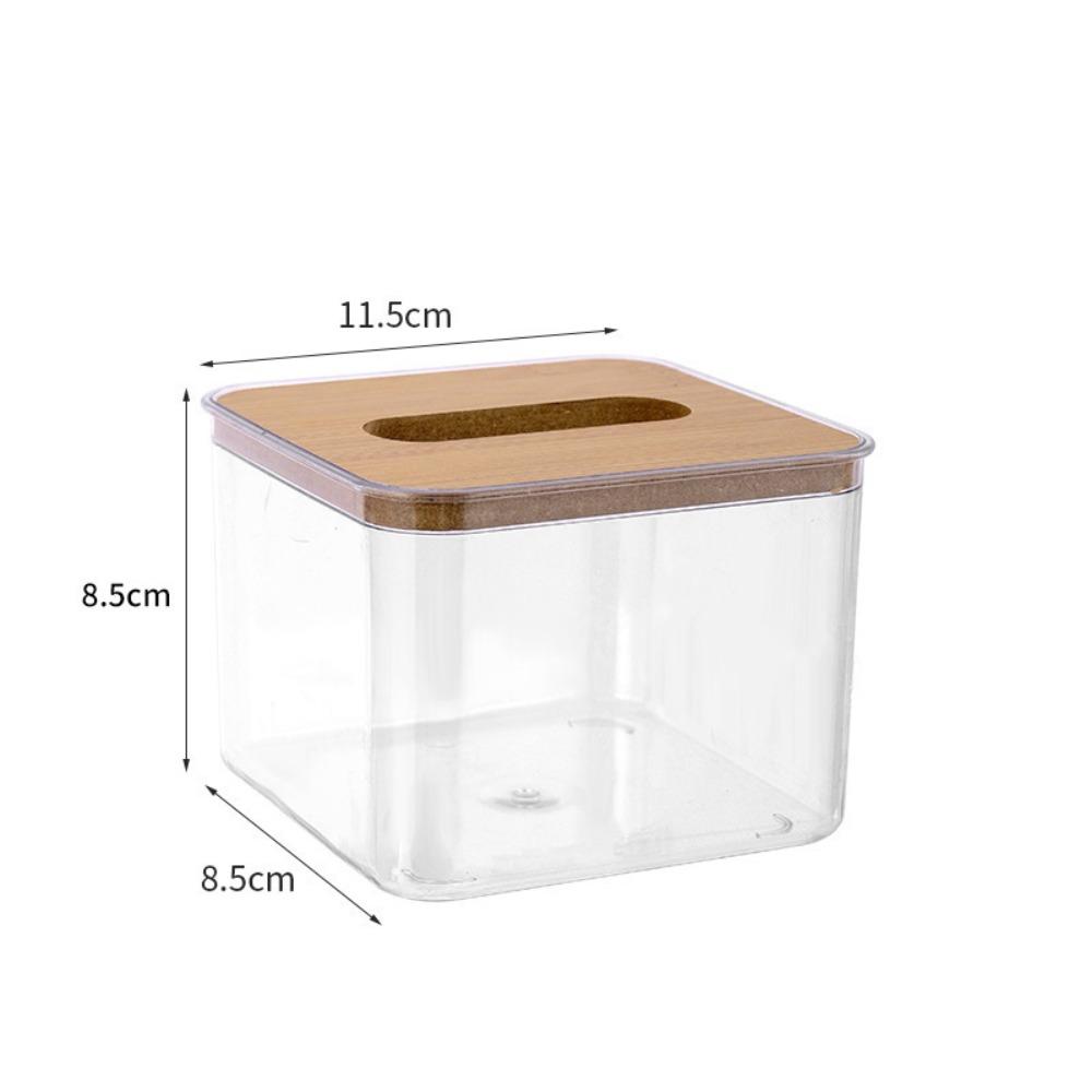 Plastic Clear Tissue Box Transparent Napkin Holder Minimalist Paper Towel Box Household Use