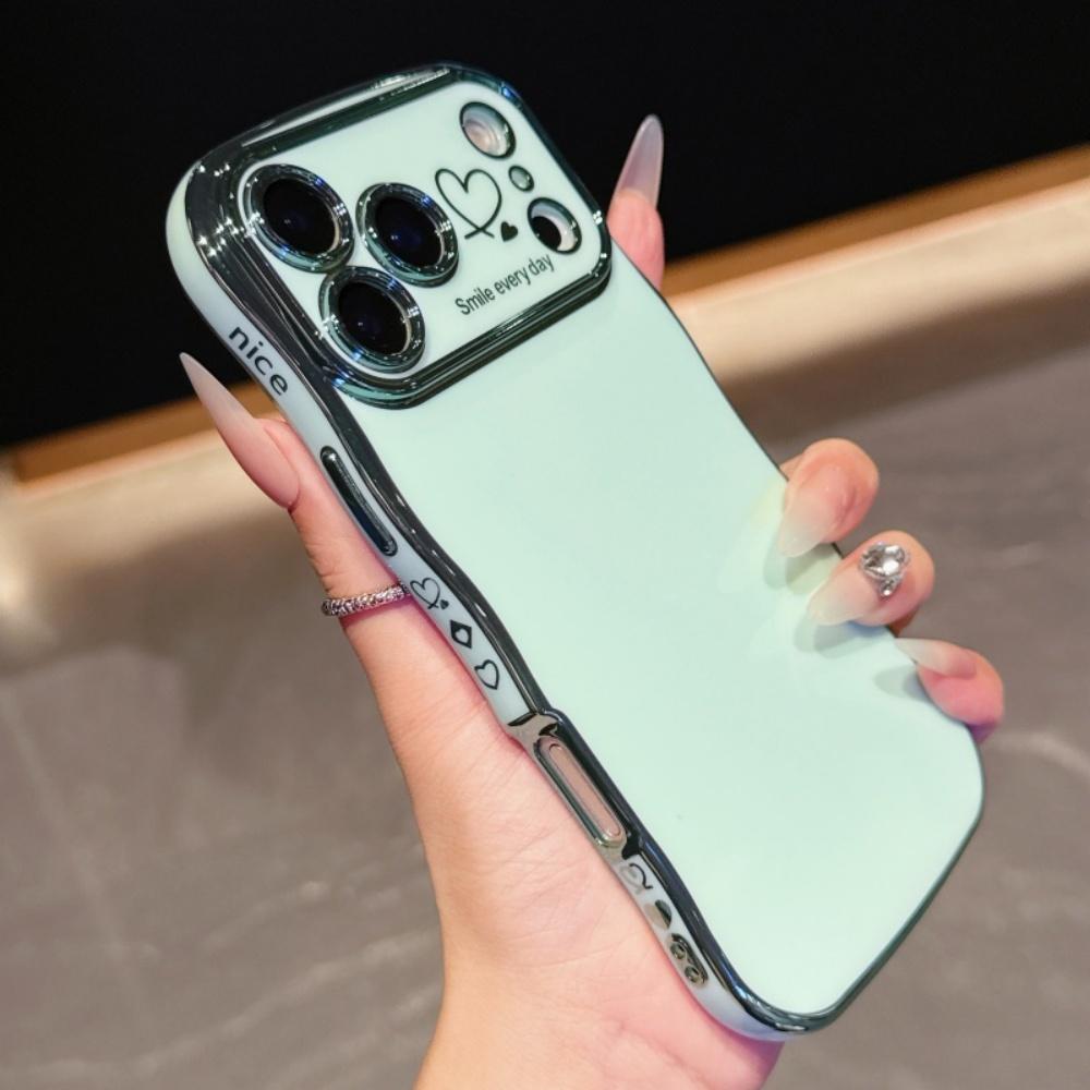 Luxury 6D Plating Wavy Phone Case For iPhone 17 Air 16 15 14 Plus 13 12 11 Pro Max 16e 16Pro Shockproof 3D Armor Soft TPU Cover