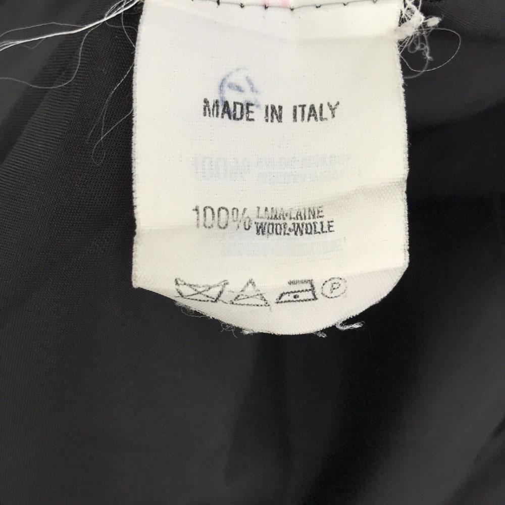 Emporio Armani 90s Made in Italy wool Skirt suit Setup 38 black Old Women Used