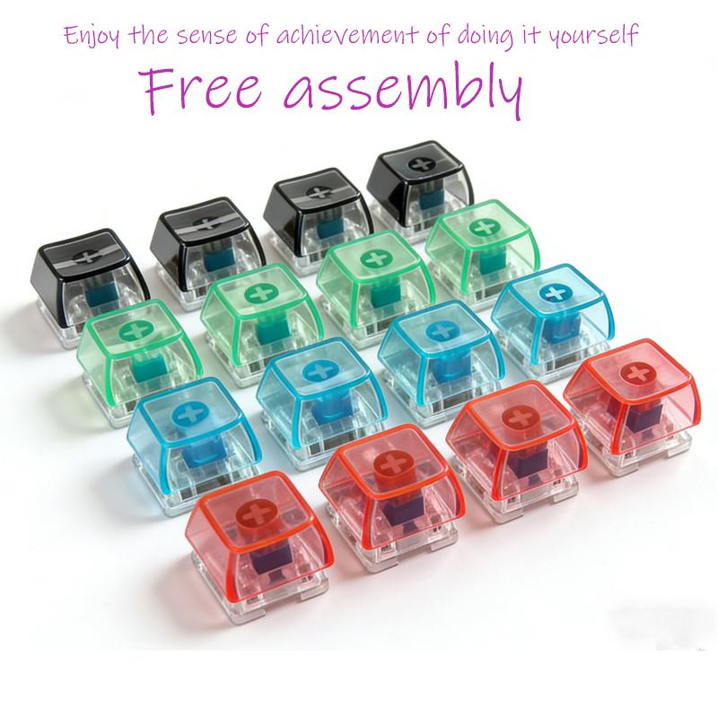 *Led Free Assembly Keyboard Keychain Fidget Toy Crystal Clicker Sensory Toy Stress Relief Keyboard Keychain Adult Children'S Toy