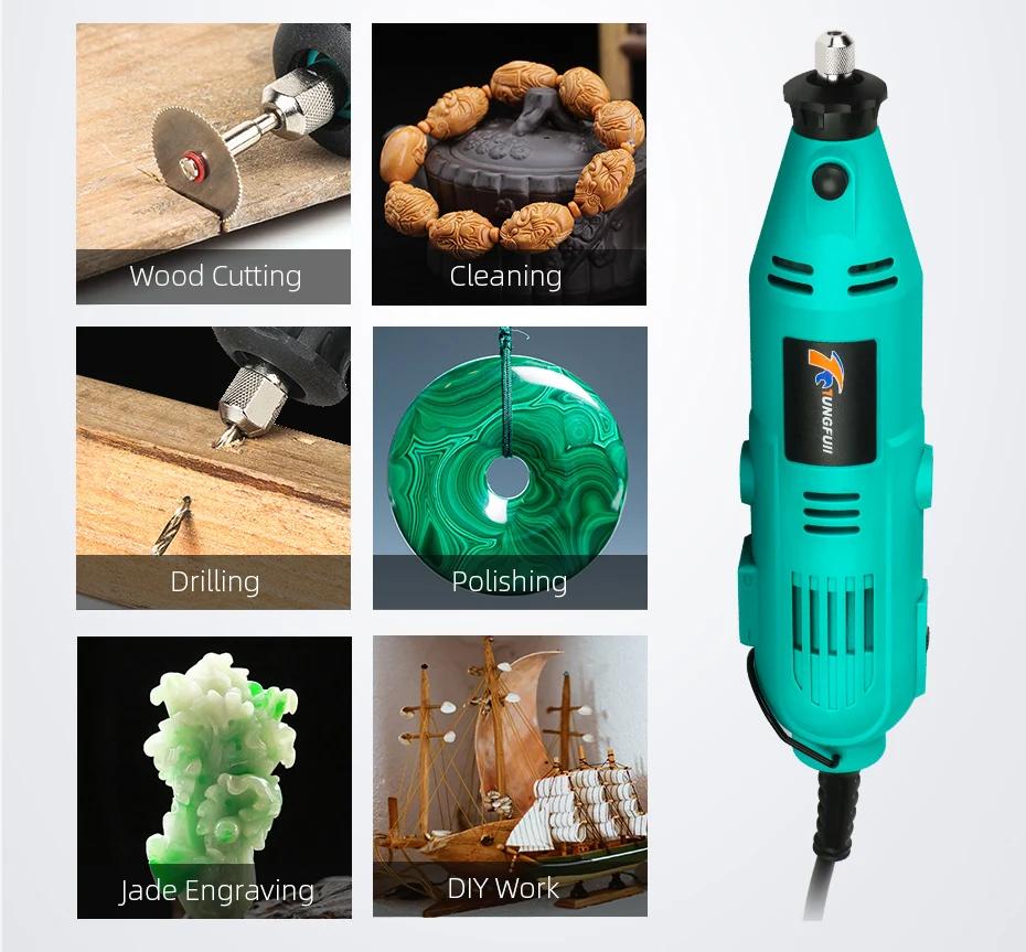 Mini Dremel Drill 220V/110V DIY Power Tools Mini Electric Drill Grinder Pen Handheld Drill Polishing Machine Rotary Tool