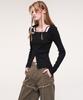 Etmont Damage Denim Pants, Khaki Brown