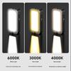 Rechargeable Solar-Powered Portable Work & Camping Light with Emergency Spotlight.