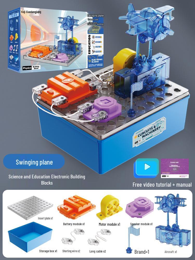 Kids' Science and Education Electronic Building Blocks Circuit Experiment Toy Set - Educational Physics Gift for Students