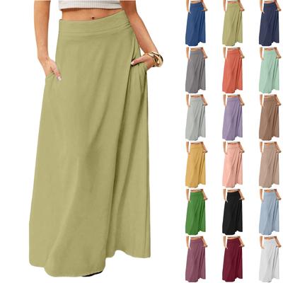 Damen Fließendes Maxikleid Normaler lässiger Sommer-Bohemian-Rock