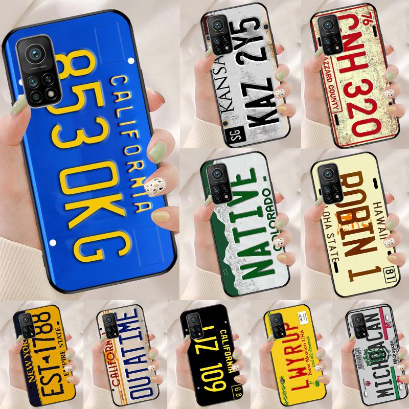 License Plate Number Cover For Xiaomi 13T 11T 12T 14T Pro 13 14 15 Ultra POCO X7 Pro X3 X5 X6 F5 F6 M6 Pro Case