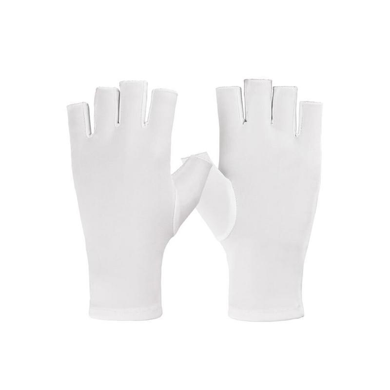 1 Pair Soft And Light Fingerless Anti Uv Radiation Protection Gloves Onesize