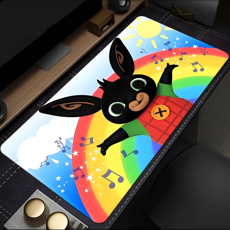 Rainbow Bing Friends Singing Mouse Pad, Rubber Base, Mouse Pad for Gamers and Office Use, Gaming Desk , Easy To Clean Mat Christmas fan gifts
