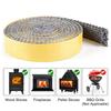 2X High Temperature 2M Fibreglass Rope Wood Stove Door Seal Gasket Fireplace Seal Rope Wood Stove Gasket,3Mmx10mmx2m