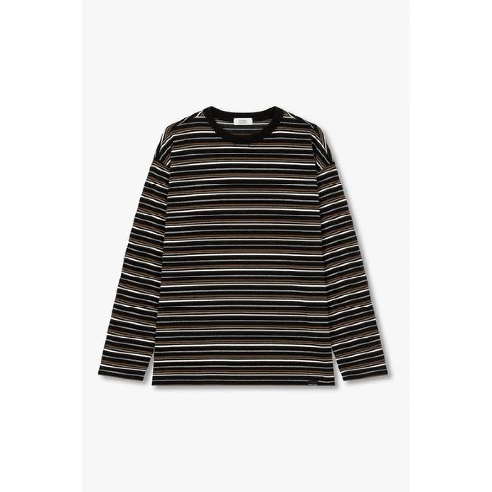 STUDIO TOMBOY Men S MulTi STripe Round Neck Long Sleeve T ShirT 9176322980ar
