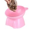High Foot Pet Bowl Raised Tilted Cat Bowl Washable Plastic Combination Anti Tipping Drinking Water Non Slip for Cats Dogs