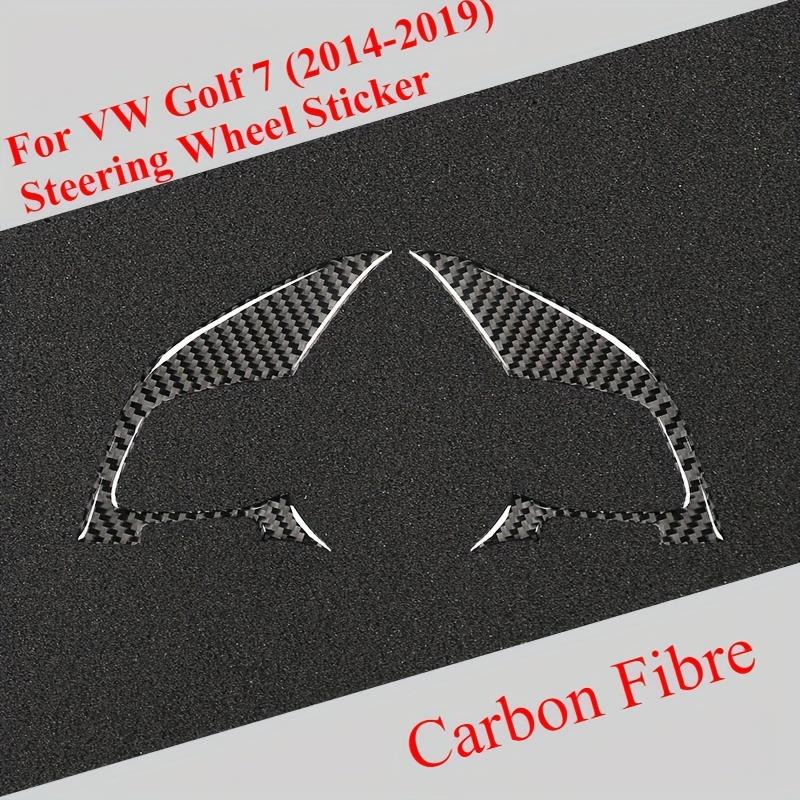 For Volkswagen Golf 7 Gti Mk7 2013-2019 Carbon Fiber Interior Car Steering Wheel Button Decorative Frame Sticker Car Accessories