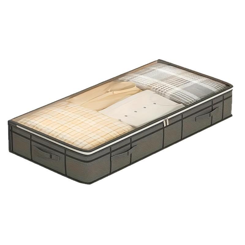 Foldable Non-woven Bed Storage Bag with Transparent Window for Clothes Organization
