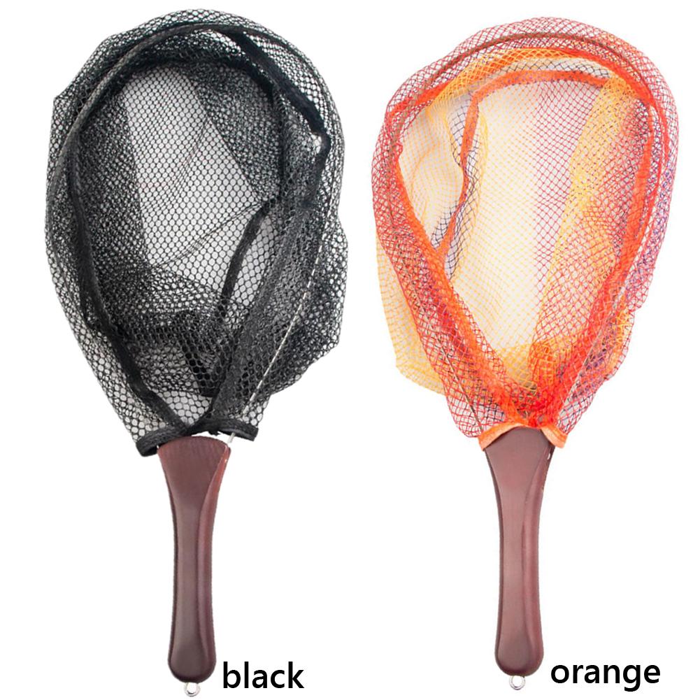 Folding Fishing Net Wooden Handle Fly Fishing Net Catch and Release Net for Trout Bass Pike Fishing Tools