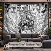 Wall Hanging Tapestry Custom NameChainsaw Man Pattern Personalized Printed Fabric Wall Decor