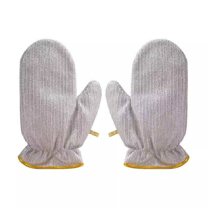 Multifunctional Heat-Resistant Steel Wire Dishwashing Gloves: Non-Stick, Waterproof, and Durable Kitchen Scrubber