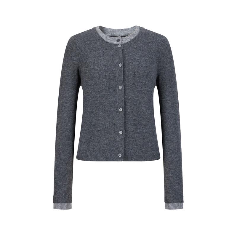 JOOZE ANNAKO Women's 100% Wool Faux Two-Piece Knit Sweater