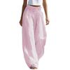 Women’s Loose Straight Leg Summer Casual Jogger Pants High Waist Elastic Waistband Lightweight Flowing Trousers for Daily Wear