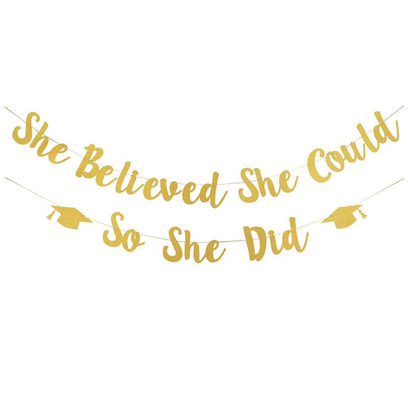 2026 Graduation Banner -  She Believed She Could, So She Did