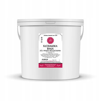 KŁODAWA WHITE SALT Uniodized 5kg Fine Bucket