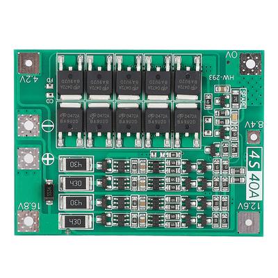 4S 14.8V 16.8V 40A 18650 Li-Ionen-Lithium-Akkuschutzplatine mit Ausgleich